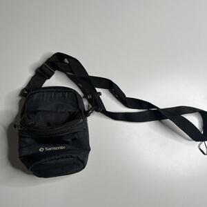 Samsonite Black Travel Shoulder Bag Small Crossbody Organizer Adjustable Strap
